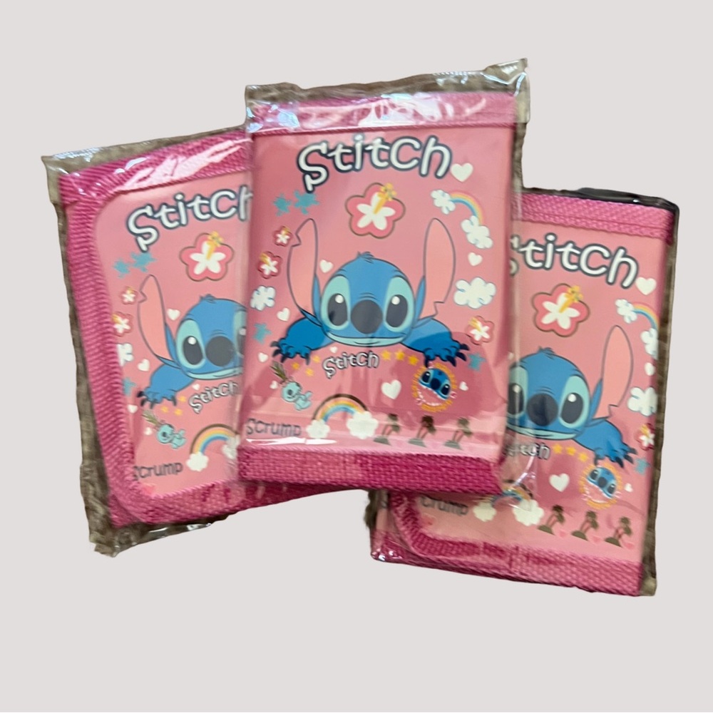 Wholesale Bundle Stitch Kids Wallets - Pink, Blue, Purple- 12 Total - Picture 6 of 7